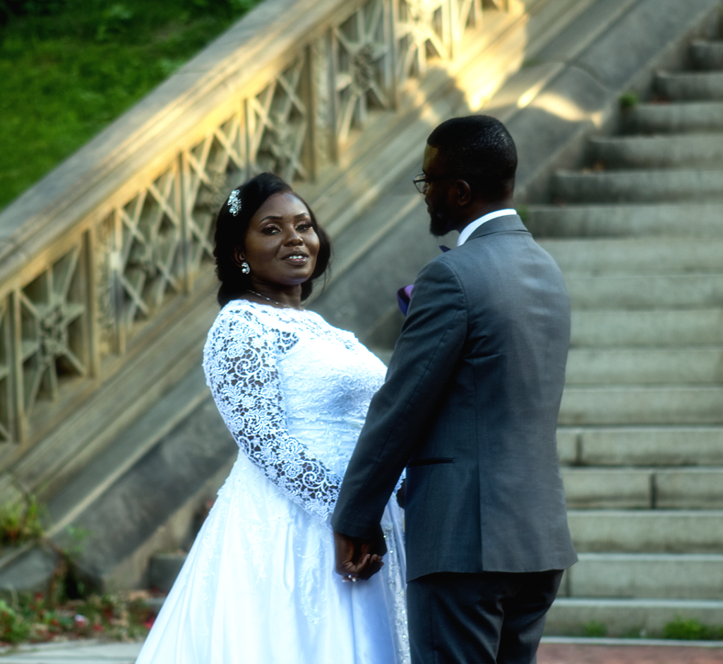 black-wedding-couple-by-stairs-ws portraits