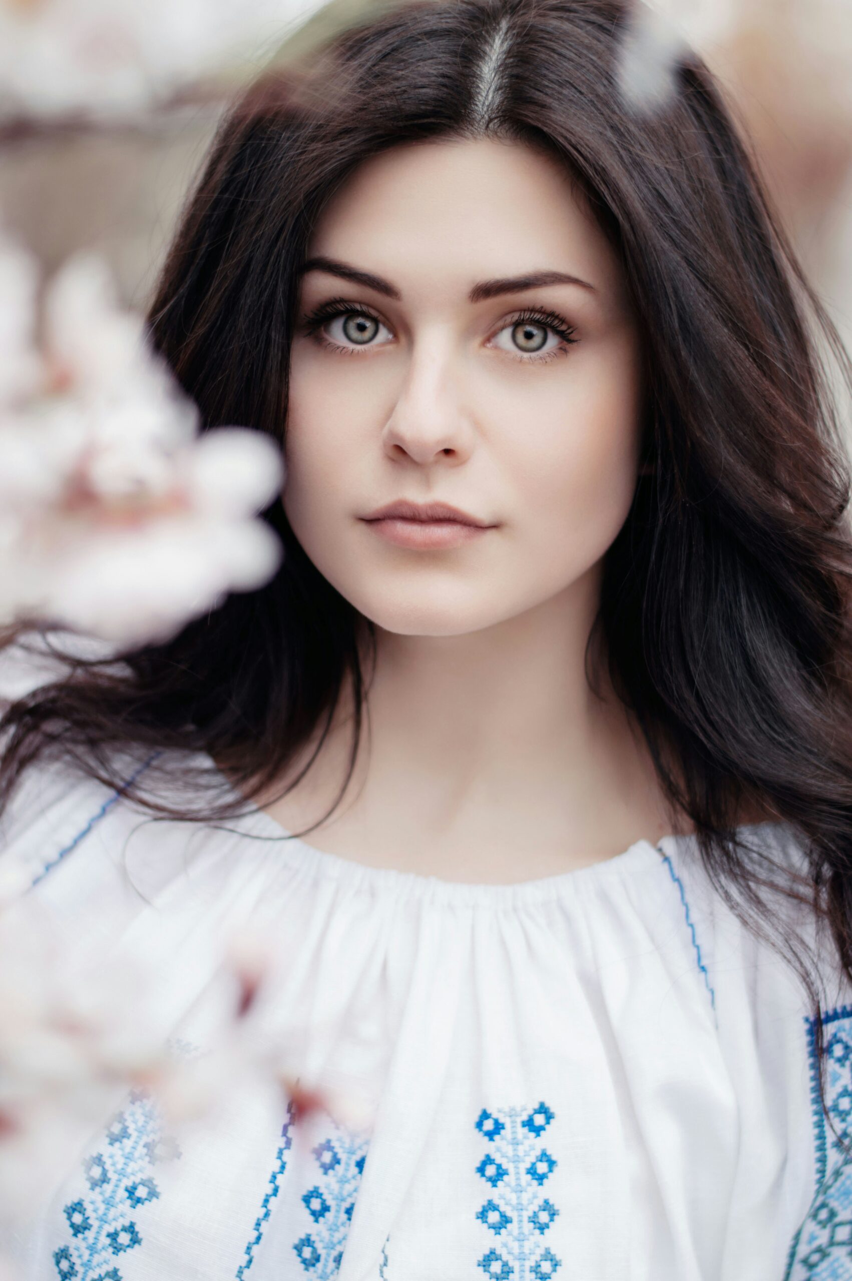 headshot of girl in white top = ws portra